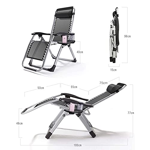 Chaises longues d'extérieur pliantes et fauteuil de jardin robuste de camping - 8
