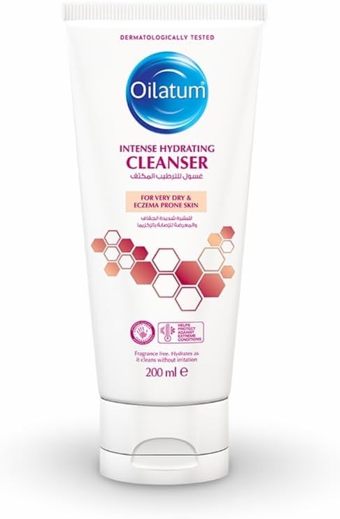 Intense Hydrating Cleanser | Fragrance Free | Hydrates as it Cleans without Irritation | For Very Dry and Eczema Prone Skin | 200g