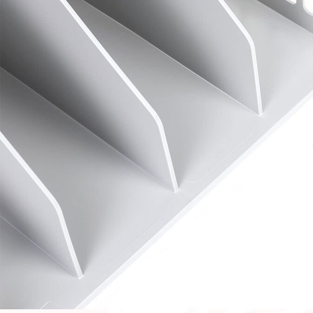 Organizer per documenti da scrivania, in rete di plastica, a 4 scomparti, per fogli A4, quaderni, riviste e documenti, elegante organizer da scrivania con design a rete