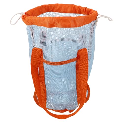 CATIEBYE Drawstring Mesh Bag Kids Beach Bag Beach Toys Storage for Easy Organization