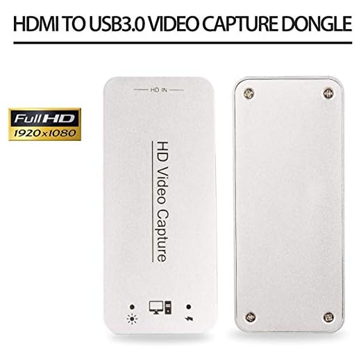 Video Capture Card, HDMI to USB 3.0 Capture Card, Analog Video Capture Dongle Device, Full HD 1080p 60FPS Live Streaming and Recording for Switch PS5 PS4 Xbox, Compatible with Windows Linux Mac OS