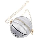 [CTIRCHIU] バスケットボール型チェーン付きクロスボディバッグ レディースファッションメッセンジャー 小物収納可能 斜め掛け耐久レザー使用