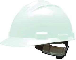 Bullard White Class C Type I Standard S62 HDPE Vented And Cap Style Hard Hat With 4-Point Flex-Gear Pinlock Suspension, Accessory Slots, Chin Strap Attachment And Absorbent Polyester Brow Pad