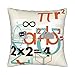 Funda De Almohada para Cojín Matemáticas Matemáticas Lineales Educación Throw Pillow Case Decorativa Funda De Almohada Cuadrado Fundas De Cojín para Coche, Patio, Sala De, 45X45Cm