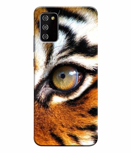 Image of Printed Hard Back Case Cover & Compatible for Samsung Galaxy M02S / Samsung Galaxy F02S | Tiger Eyes (Multicolor) - D1185
