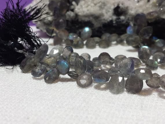 Perles de labradorite bleue facettée pour éliminer les impuretés visuelles de vos designs de bijoux