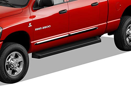 APS Running Boards (Nerf Bars Side Steps Step Bars) Compatible with Dodge Ram 1500 2006-2008 Mega Cab & Ram 2500 3500 2006-2009 (Black Powder Coated Running Board Style)