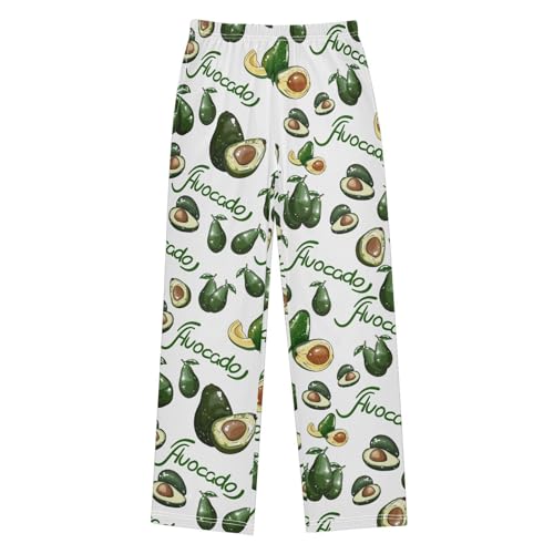 ZZXXB Avocado Print Boys Long Pants Soft Trousers Elastic Waist Kids Lounge Bottoms with Pockets S-XL
