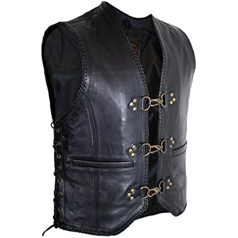 Chaleco de piel MDM con hebillas de latón Cover