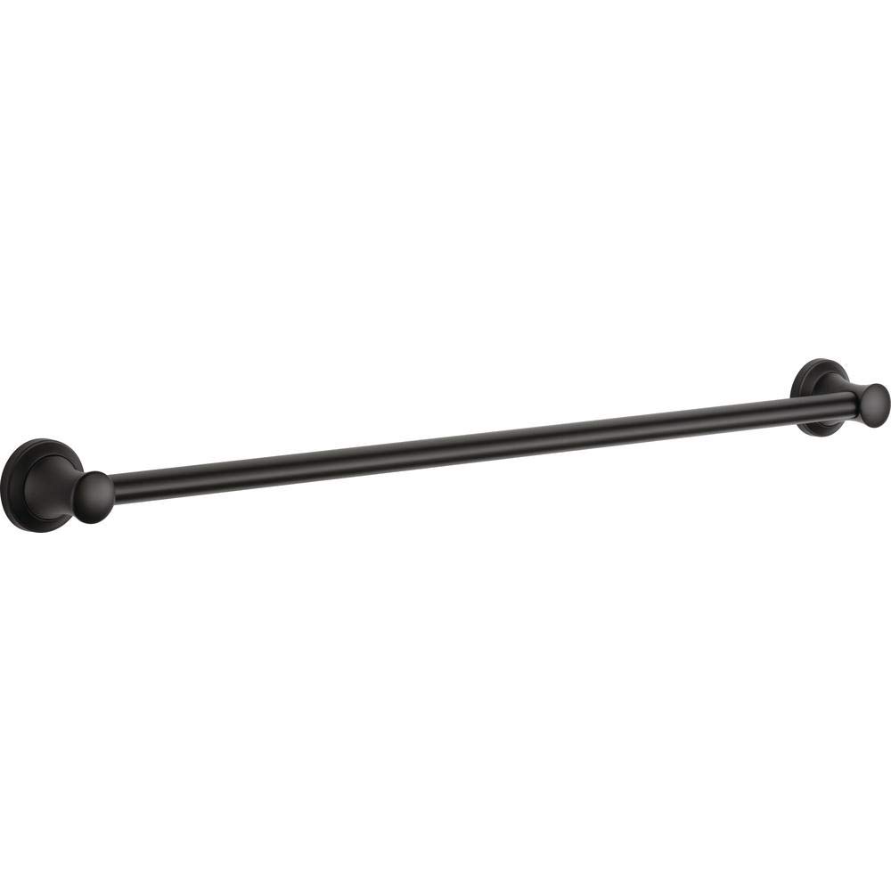 Delta Faucet 41736-BL Transitional Concealed Screw ADA-Compliant Decorative Grab Bar, 36 inch, Flat Black
