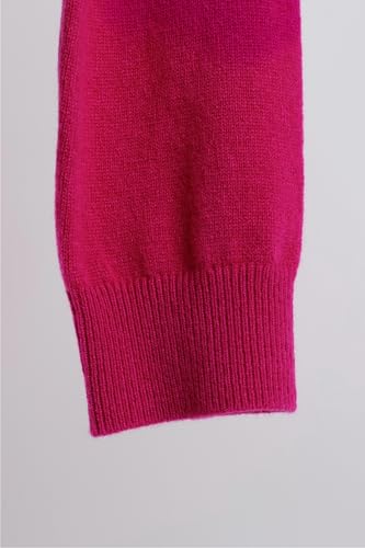 Image of JENNIE LIU Women's 100% Pure Cashmere Long Sleeve Pullover V Neck Sweater