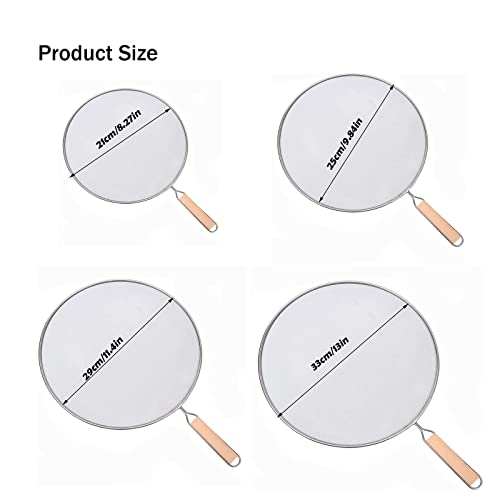 Larath TH317VGSDZVGBXFDN417 8 Inch Grease Splatter Screen Guard Stainless Steel Splash Screen Protector Guards thumb #1