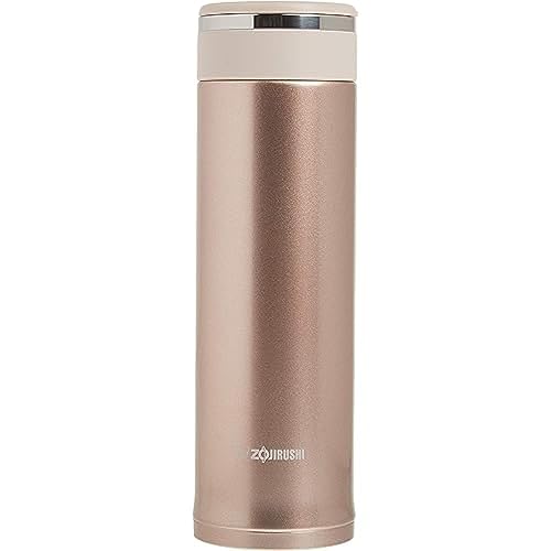 Zojirushi SM-JTE46PX Stainless Steel Travel Mug with Tea Leaf Filter, 16-Ounce, Pink Champagne - Pink Champagne - 16 ounces