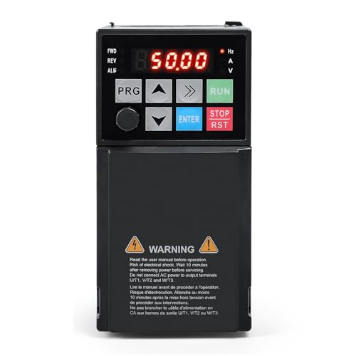 DEWIN Controlador de Frecuencia Variable, 2.2kW 220V Entrada Monofásica,Salida Trifásica.Variador de Frecuencia VFD Inversor Controlador de Velocidad del Motor (Modelo de fábrica:MS500-2S-2.2G)