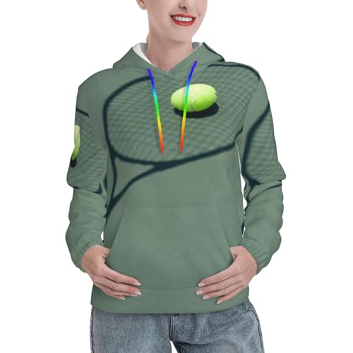 Sweat à capuche tennis femme ajusté et chaud avec grande poche