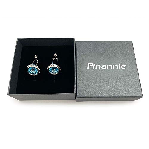 Pinannie Austria Crystal Shirt Cuff Links White Gold Plated Wedding Cufflinks For Mens (Blue) #TOP4