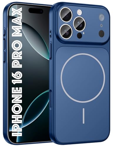 Image of SHINESTAR Converter Case for iPhone 16 Pro Max | Premium Protective Mag-Safe Cover | iPhone 17 Pro / 17 Pro Max Series Style Design | in-Built Camera Guard | Wireless Charging Compatible - Blue