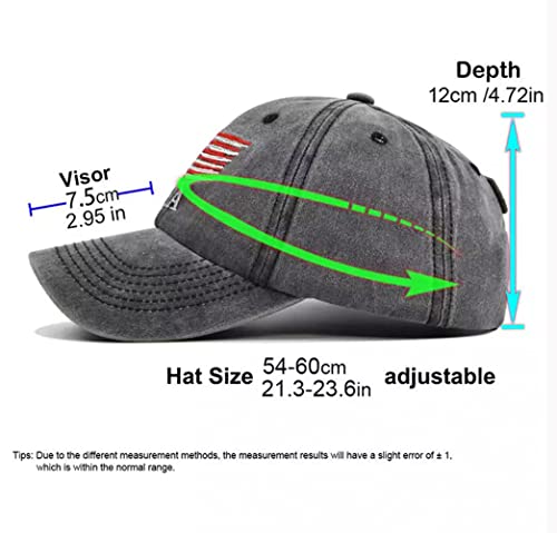Image of IZUS Men's USA-Flag-Embroidered Baseball-Cap Washed-Cotton Dad-Tracker-Hat American-Independence-Day