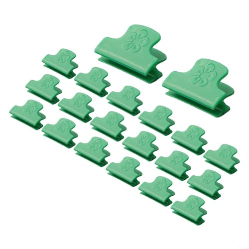 Allthingstore Morsetti in plastica per serre, 20 pezzi, picchetti per piante da giardino, clip per telai da 5-6 mm, strumenti di fissaggio per tubi, verde