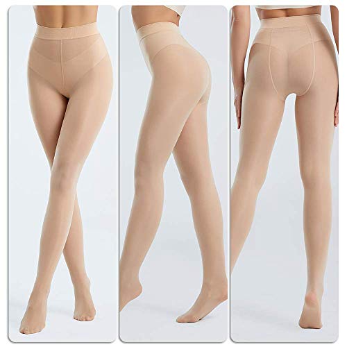 Semi Opaque Microfiber Tights, 2Pack Durable Solid Color Stockings, Footed Pantyhose for Women, Girls3