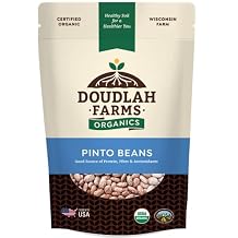 Organic Dried Pinto Beans 1 lb - Non-GMO, Tested Clean Certified, Vegan - Rich in Fiber & Protein for Soups, Burritos, Salads, and Chili - Farmed From Regenerative Soil, Grown In USA by Doudlah Farms