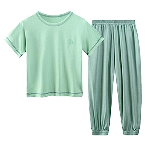 Kids Girls Boys 𝗣ajamas Short Sleeve 𝐒leepwear 2 Piece Joggers Pants 𝐏js Toddler Cotton 𝐋ounge𝐰ear Outfit