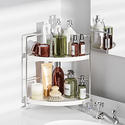 Kingberwi CS00607 2-Tier Bathroom Corner Counter Organizer thumb #1