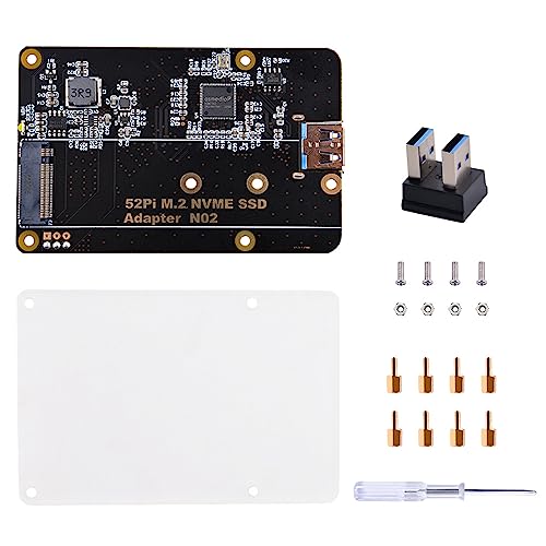 GeeekPi M.2 NVME SSD Storage Expansion Board for Raspberry Pi 4, Only Support M.2 NVME SSD (Pi Board or M.2 NVME SSD NOT Included)