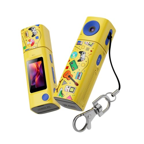Image of 2026 New Lipstick Thumb Mini Camera, 2K HD Portable Long Battery Sports Camcorder for Students Outdoor Video & Photography(Yellow NO Card)