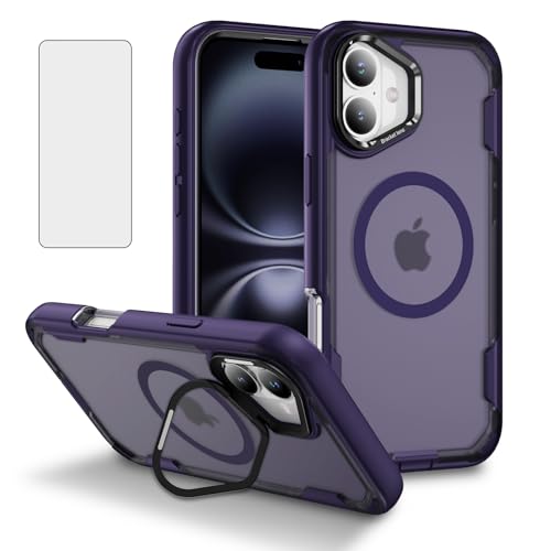 Coque pour iPhone 16 Plus Asuwish Violet foncé idéale en voyage