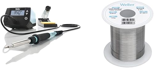 Weller WE1010NA Estación de soldadura digital con cable de soldadura Weller, diámetro 0.020 pulgadas. Peso 3.527 onzas, aleación Sn60Pb40, contenido