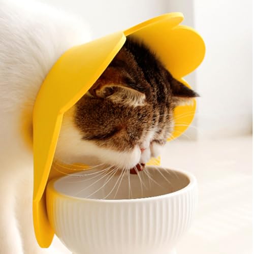 JEYORZY Halskrause Katze, Verstellbar Leichtgewicht Schutzkragen, Weich Schutzhalsband Kegelhalsbänder Genesungshalsband, Haustier Elisabethanischer für Katzen kleine Hunde(S)