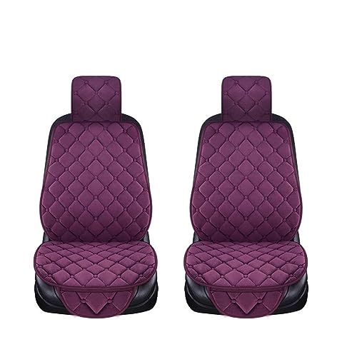 Soportes y fundas para asiento | Sqfzll Juego De Fundas Protectoras De Asientos Cubierta De Asiento De Coche Invierno Cálido Auto Delantero Trasero Trasero Con Respaldo Cojín Universal Protector Interior Color : Púrpura, Talla : C