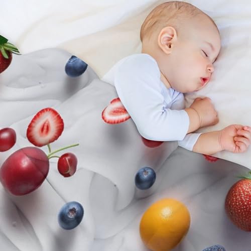 Manta para sofá o cama diseño de frutas de 130 x 180 cm 4