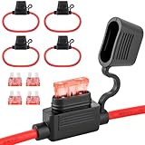 10 AWG Inline Fuse Holder 40A (4-Pack) - ATC Fuse Holder for 12V Car Truck Marine ATV...