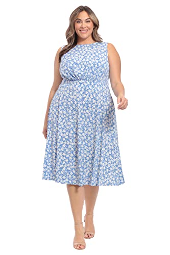 Image of London Times Women's Dresses Inset Waist Midi Dress Career Office Occasion Guest of