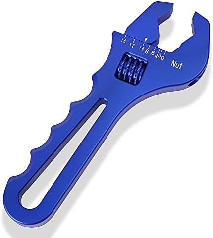ACmango AN3-16 Adjustable Wrench Lightweight Aluminum Wrench Fitting Tools Lightweight Adjustable Spanner-Blue