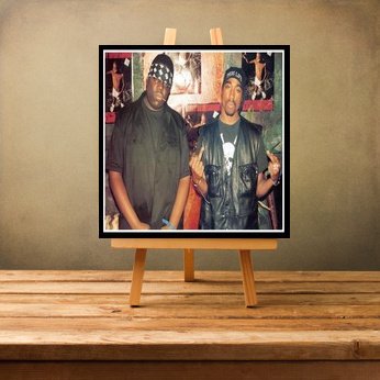 Toile Tupac et Biggie Smalls encadrée pour sublimer votre studio de musique