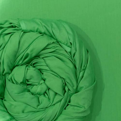 Image of 100% Pure Cotton Mulmul Fabric Material | Reusable Ultra Fine Mulmul Fabric | Lightweight Soft Smooth Piece Linning, Stole, Dupatta, Cushion Pillow Cover (Kelly Green, 3.5 Meters)