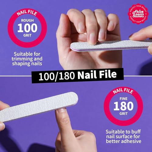 Image of COSTICA 20 Sheet Nail Adhesive Tabs with Nail Stand for Press ons, Double Sided Press on Nail Tabs Nail Glue Stickers, Press on Nail Glue Tabs Sticky Nail Tabs, Adhesive Tabs for Nails with Nail File