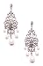 Produktbild Happiness Boutique Damen Statement Ohrringe Chandelier in Vintage Silber | Auffällige Ohrringe mit Kunstperlen