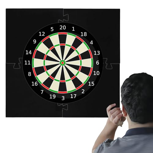Tablero de dardos y protección de pared, parte trasera para diana, empalme, borde estable, parte trasera ligera para juegos de dardos