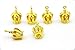Youkwer 40Pcs 20mm x13mmx11mm Crown Shape Jewelry Making Findings Accessories Charms Pendants for DIY Crafting,Bracelet and Necklace Making (Bright Gold)