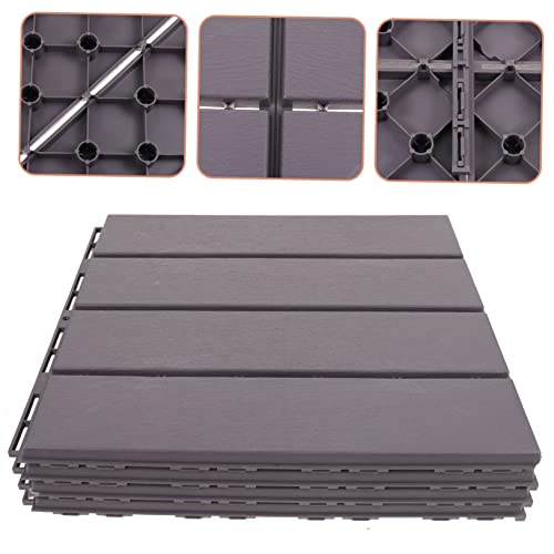 Baldosas entrelazadas de plástico Artibetter para terraza exterior pack de 4 unidades 6