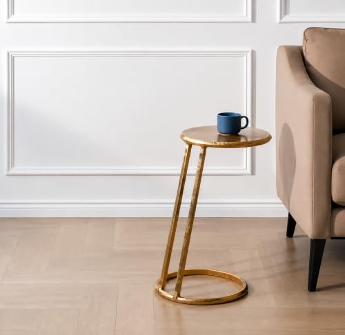 Image of Decor de Maison Brings Handcrafted Slanted Nesting Tables Large in Metal | Bed Side & Sofa Side Tables | End Table for Living Room, Bedroom, Office, Home Decor, Coffee Table (Gold, Small)