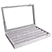AUTOARK Ice Velvet Clear Lid 55 Pairs Earring Tray Showcase Display Organizer,AJ-024