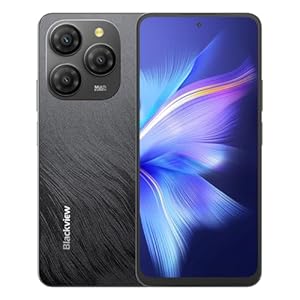 Blackview Shark 9 5G Smartphone ohne Vertrag, 24GB+256GB, 6,67″ HD+ 90Hz Display, 50MP Kamera, 5000mAh Akku, Dual 5G Dual-SIM, Android 14 Handy, Smart-K Box Lautsprecher, GPS NFC Schwarz