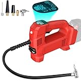 Tire Inflator for Milwaukee 18V M18 Battery, 150PSI Cordless Portable Auto Air Compressor with Digital Pressure Gauge for Car Motorcycles Bike Sport Ball (No Battery Included)