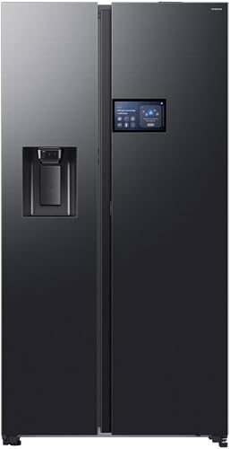 Samsung Frigorifero Side by Side AI Home RS90F64EDF/EF con Dispenser Acqua/Ghiaccio, Wifi con AI Energy Mode, AI Home Display, SpaceMax, 614 L, LxAxP: 91,2 x 178,4 x 72,6 cm, Antracite - 1