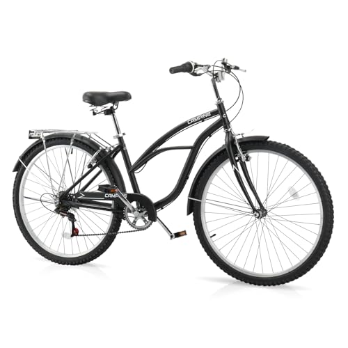 CamPingSurvivals Women’s 26" Beach Cruiser Bike, 7-Speed